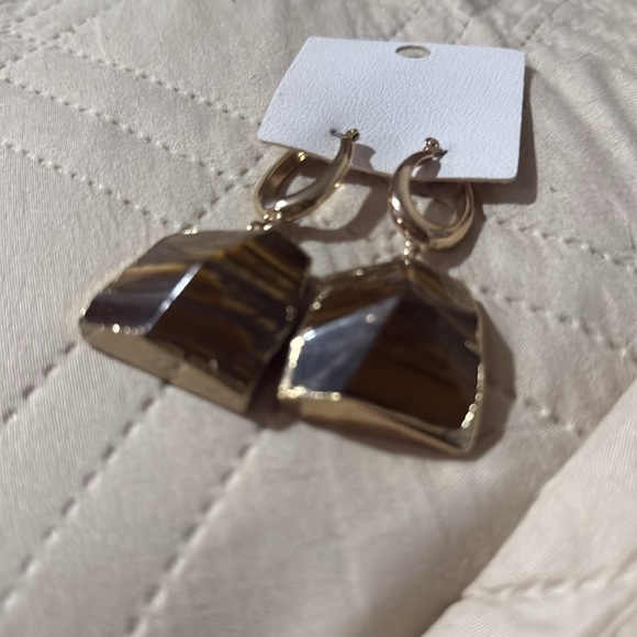 Free people semi precious tiger eye earrings - Picture 3 of 3